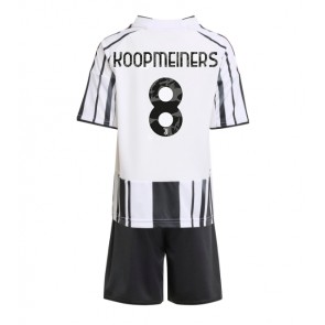 Lacne Dětský Futbalové dres Juventus Teun Koopmeiners #8 2025-26 Krátky Rukáv - Domáci (+ trenírky)
